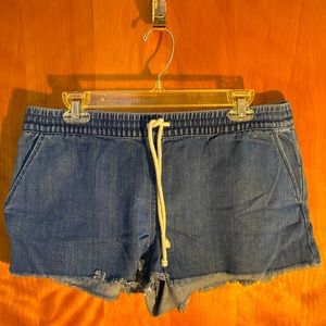 Aerie Denim Tie Waist Shorts